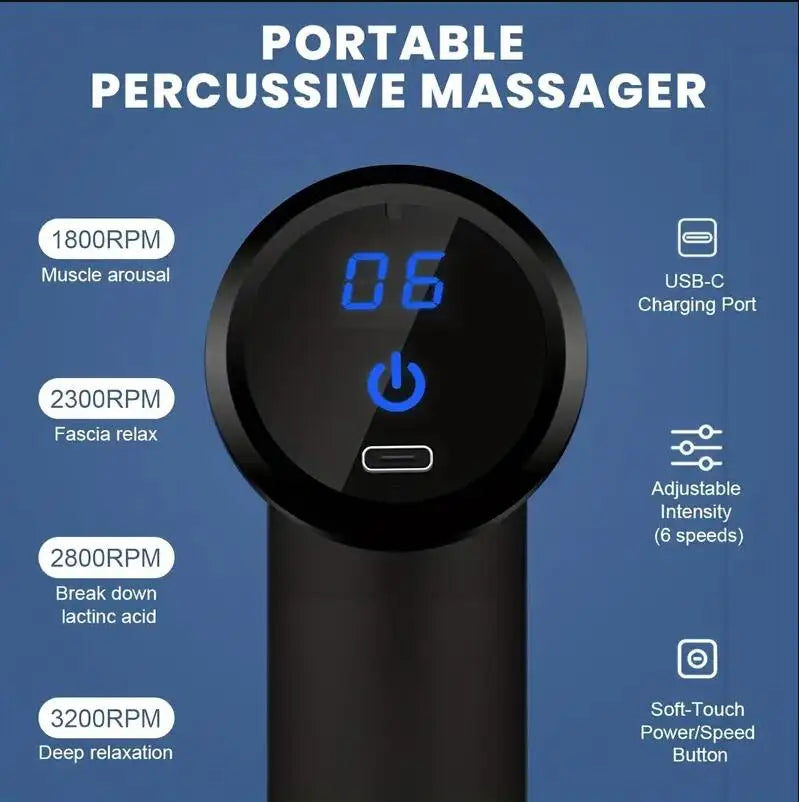 Small Massage Gun with 6 Heads