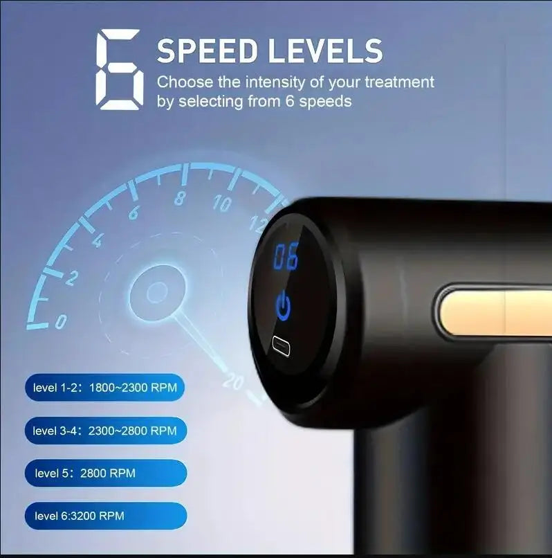 Small Massage Gun with 6 Heads